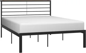 Hillsdale, Crawford Metal Full Platform Bed with USB Ports, Textured Black