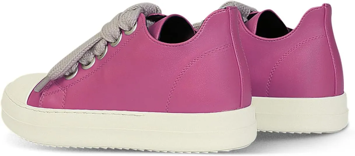 IMPREMEY Women's Low top Sneakers Fashion Thick Strap Leather Walking Shoes.