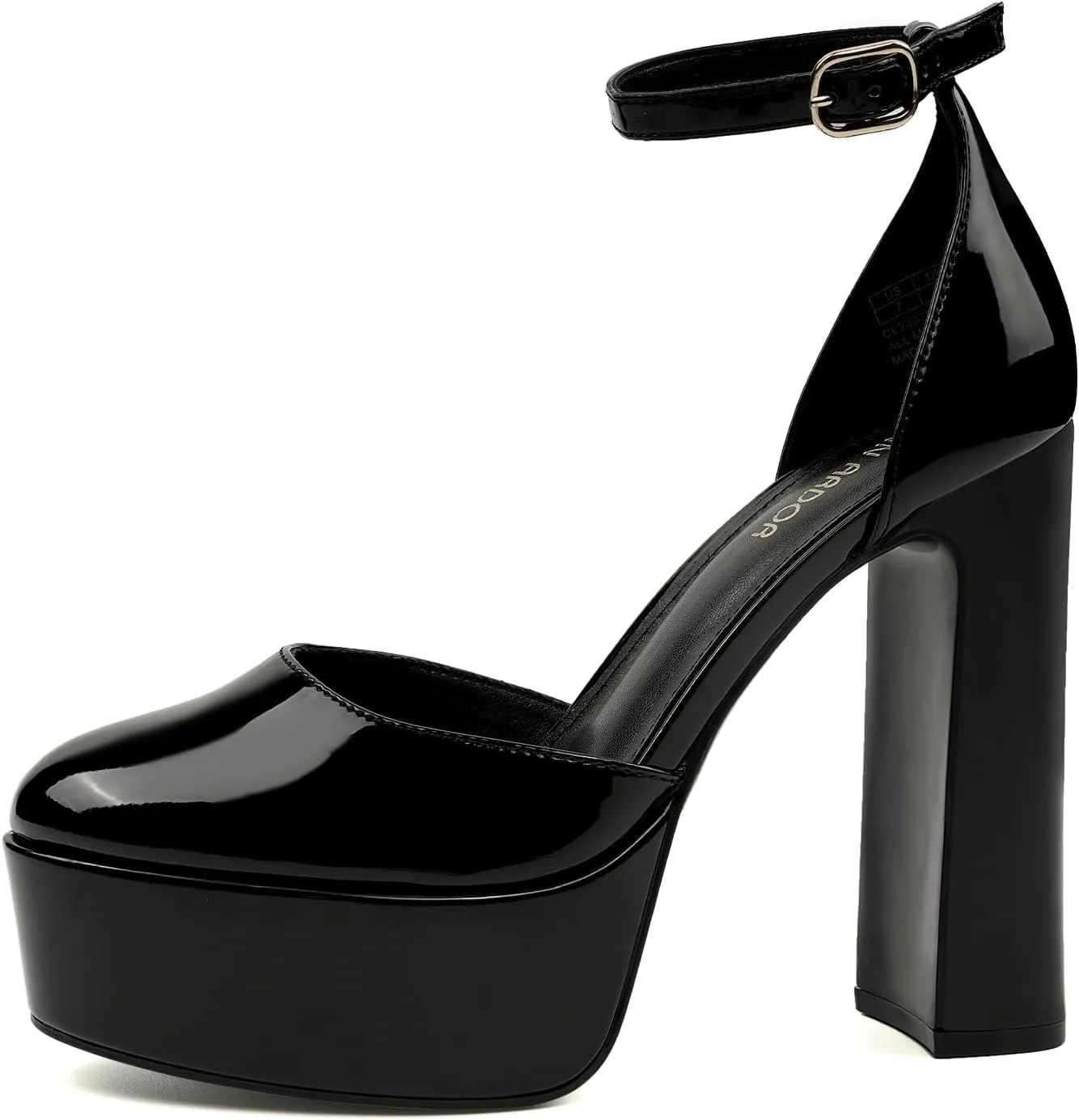 JENN ARDOR Women's Platform Heels Chunky High Heel Pumps Block Heels Ankle Strap Closed Toe for Dress Wedding Party Pumps