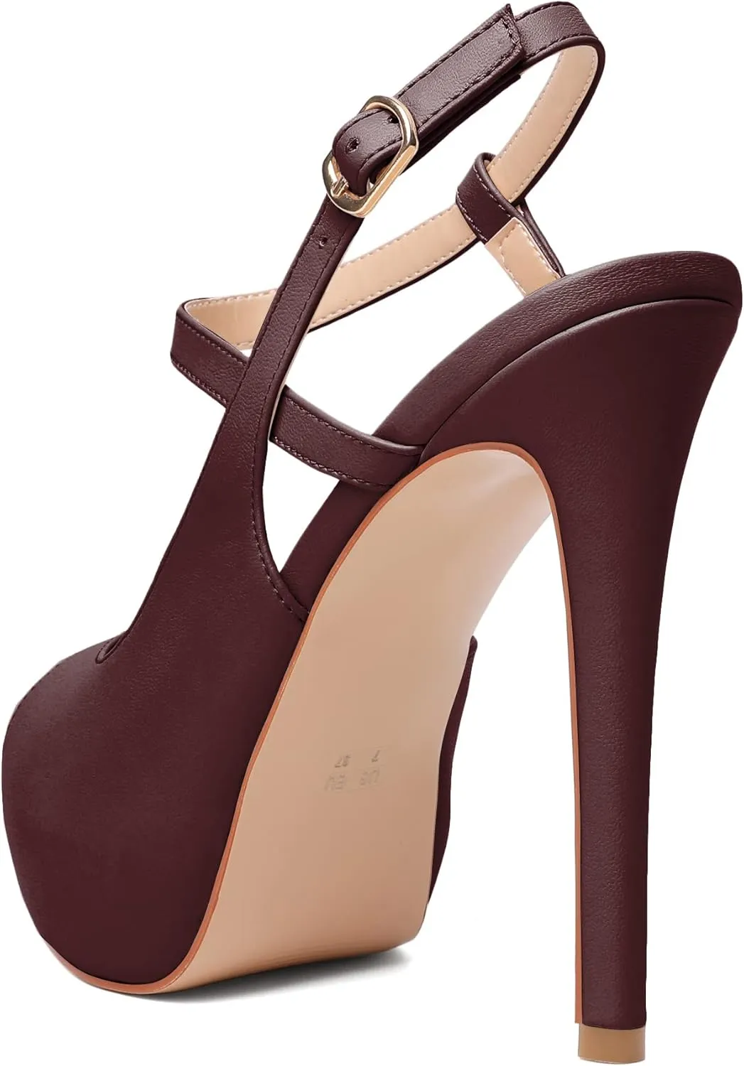 Joseywade Women Slingback Peep Toe Platform Pumps High Heel Sandals 5" Stiletto Heel Party Dress Shoes