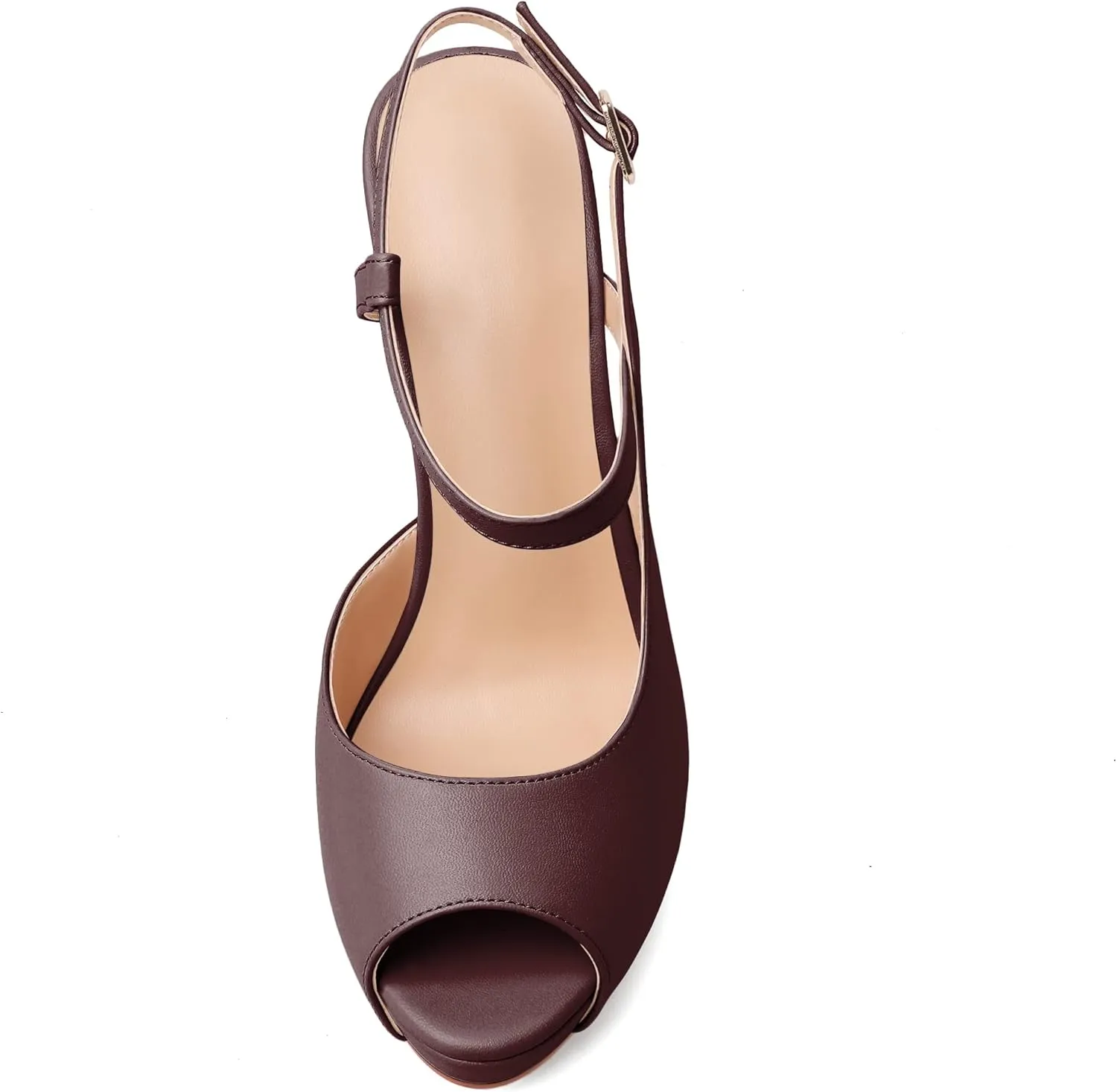 Joseywade Women Slingback Peep Toe Platform Pumps High Heel Sandals 5" Stiletto Heel Party Dress Shoes