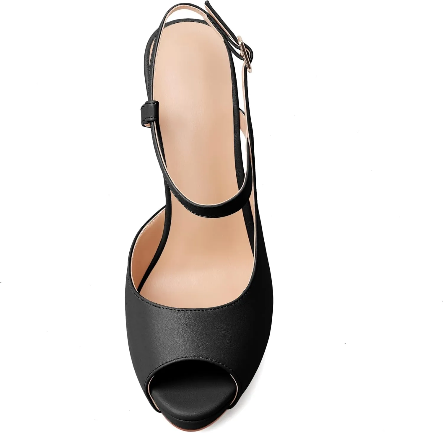 Joseywade Women Slingback Peep Toe Platform Pumps High Heel Sandals 5" Stiletto Heel Party Dress Shoes