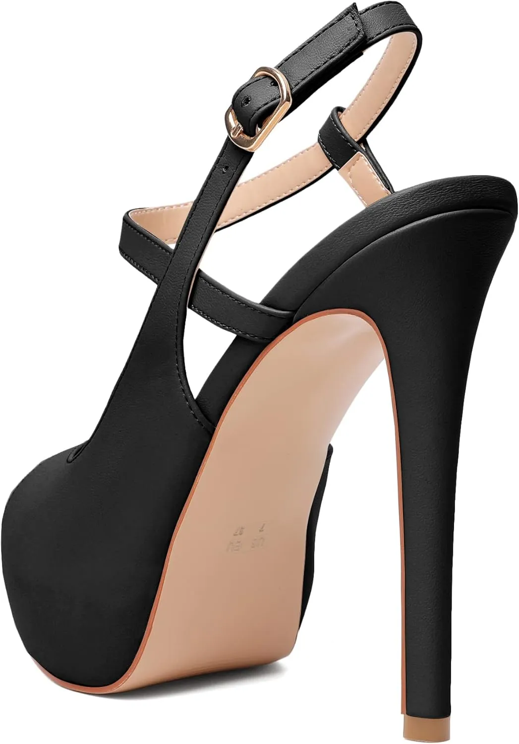 Joseywade Women Slingback Peep Toe Platform Pumps High Heel Sandals 5" Stiletto Heel Party Dress Shoes