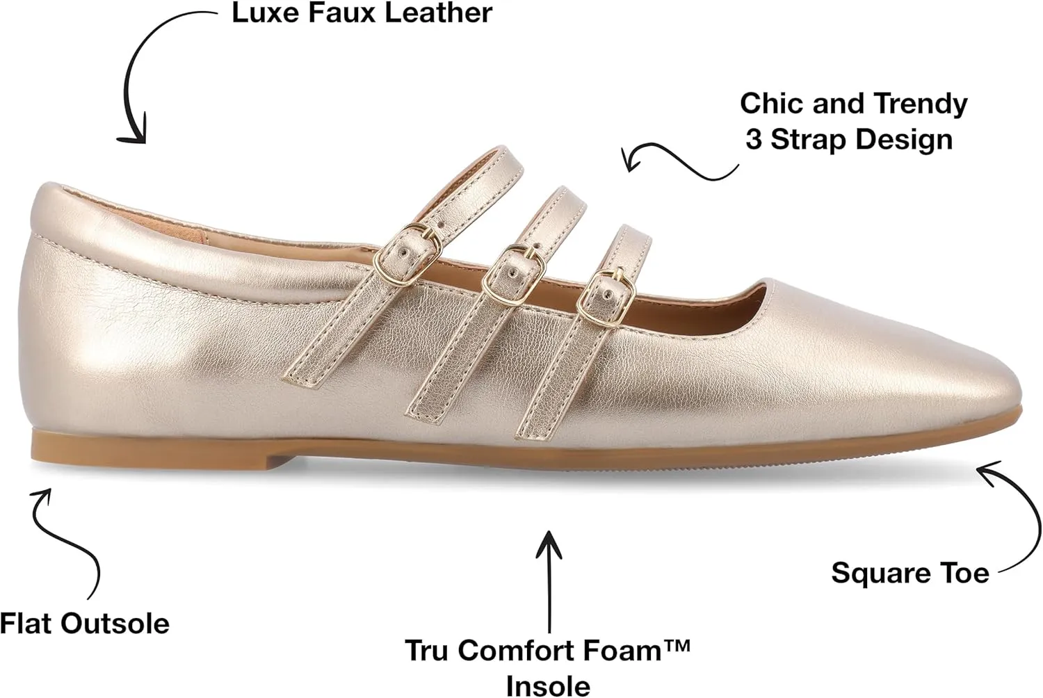 Journee Collection Women's Darlin Mary Jane Flat