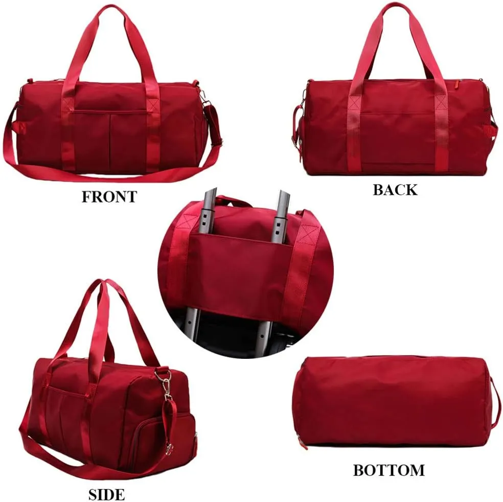 KARRESLY Sports Gym Bag for Women or Men Travel Duffel Bag with Wet Pocket and Shoes Compartment for Training Swim Yoga(Violet)