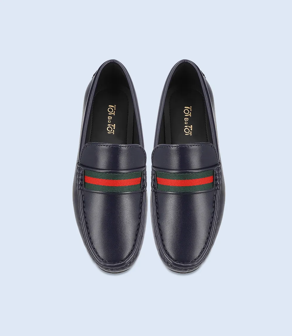 KB0230-NAVY-Boys Loafer