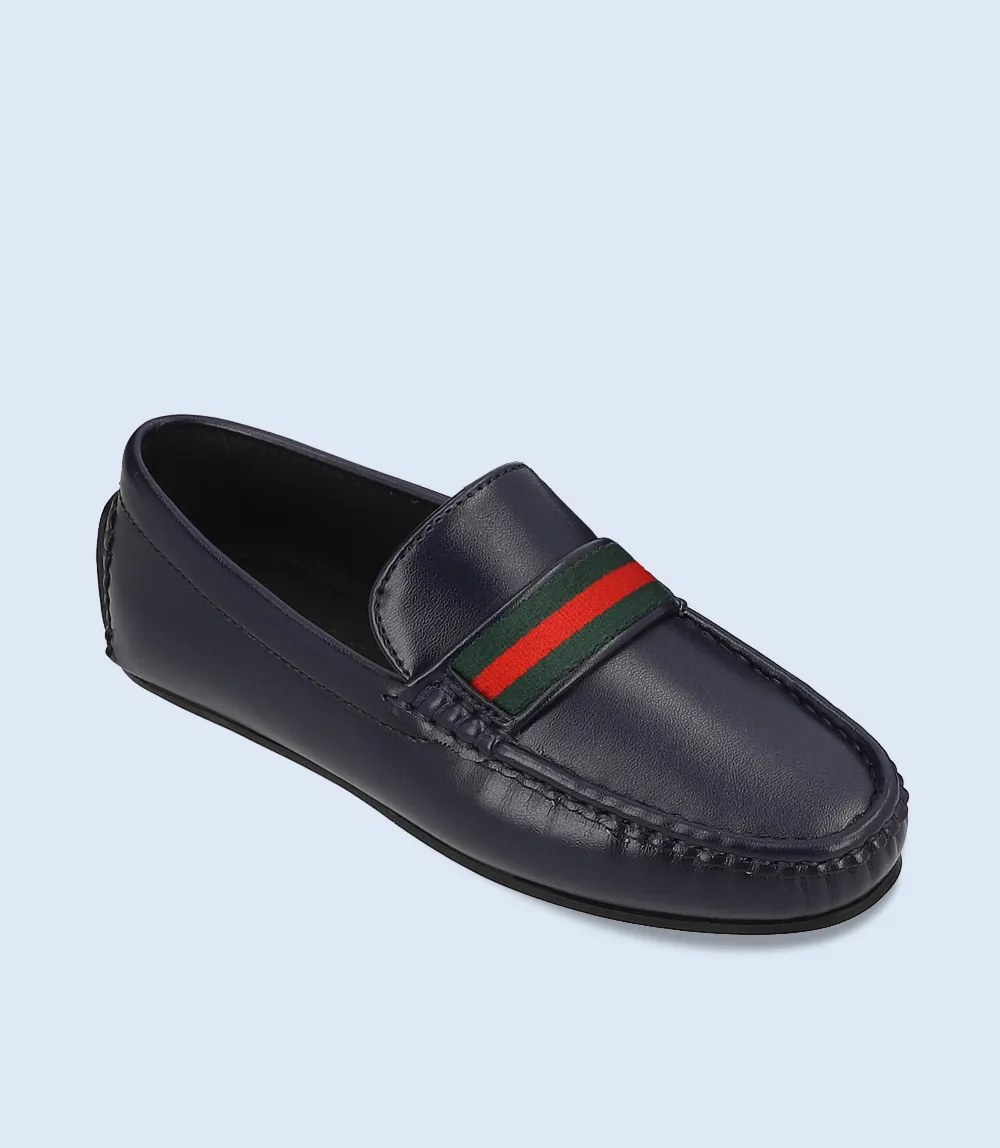 KB0230-NAVY-Boys Loafer