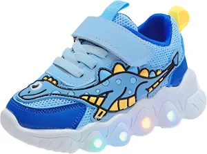Kids LED Light Up Shoe Boys Girls Luminous Trainers Mesh Shoes Sports Casual Glow Fashion Flashing Athletic Sneaker Xmas