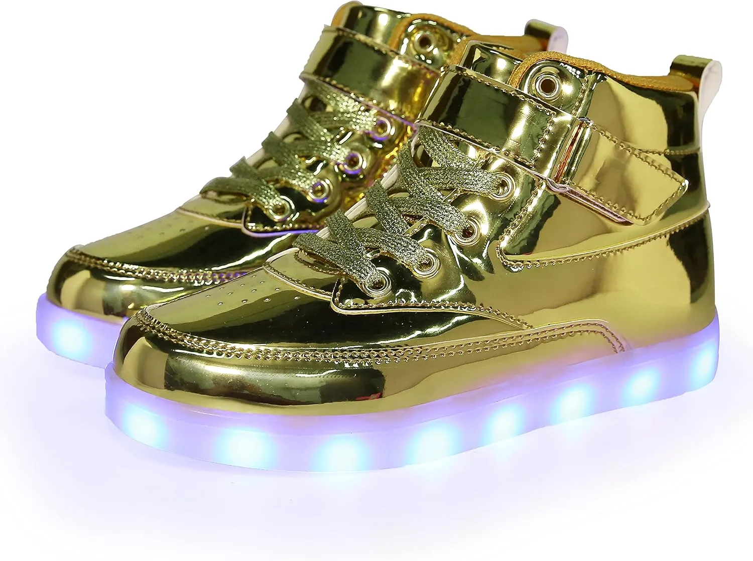 Kids LED Light up Shoes USB Charging Flashing High-top Sneakers for Boys and Girls Child Unisex