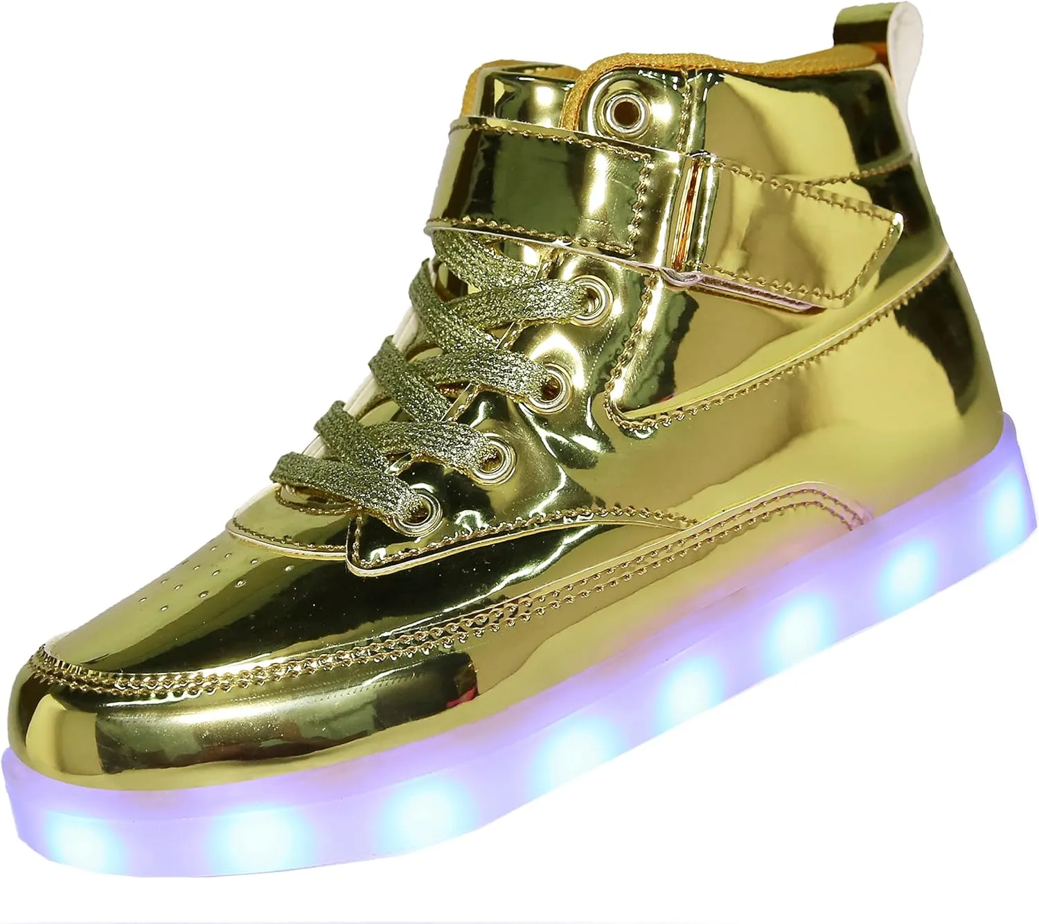 Kids LED Light up Shoes USB Charging Flashing High-top Sneakers for Boys and Girls Child Unisex