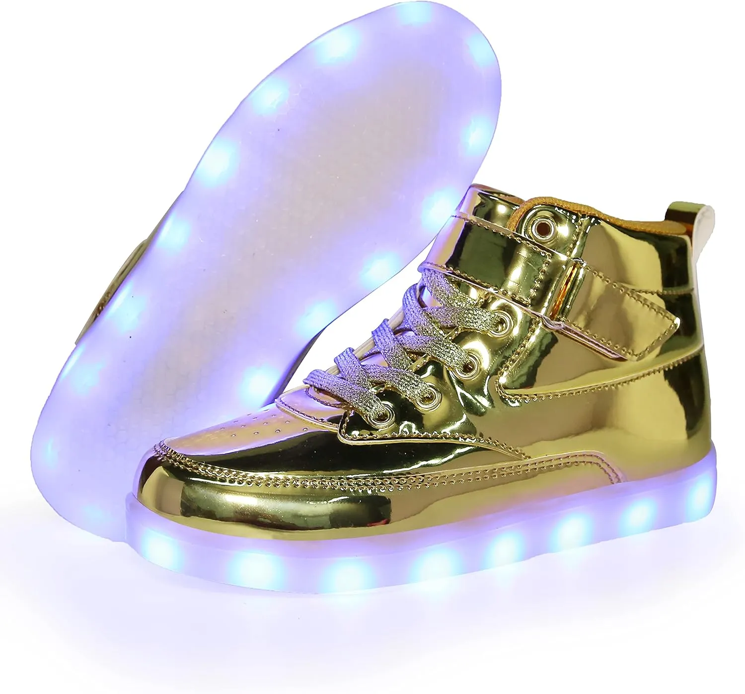Kids LED Light up Shoes USB Charging Flashing High-top Sneakers for Boys and Girls Child Unisex
