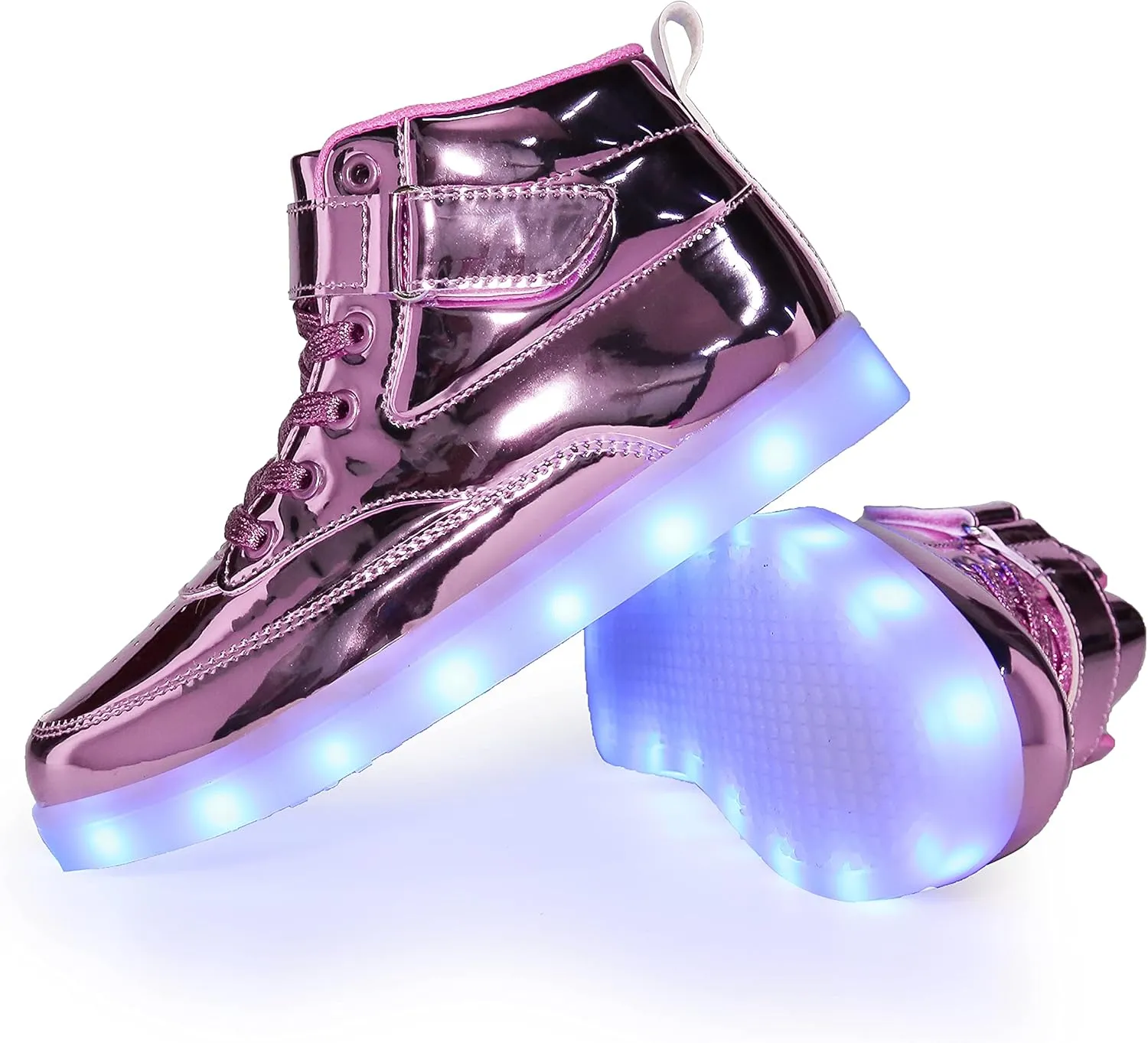 Kids LED Light up Shoes USB Charging Flashing High-top Sneakers for Boys and Girls Child Unisex