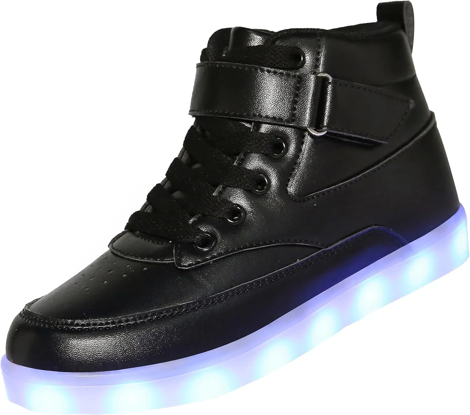 Kids LED Light up Shoes USB Charging Flashing High-top Sneakers for Boys and Girls Child Unisex