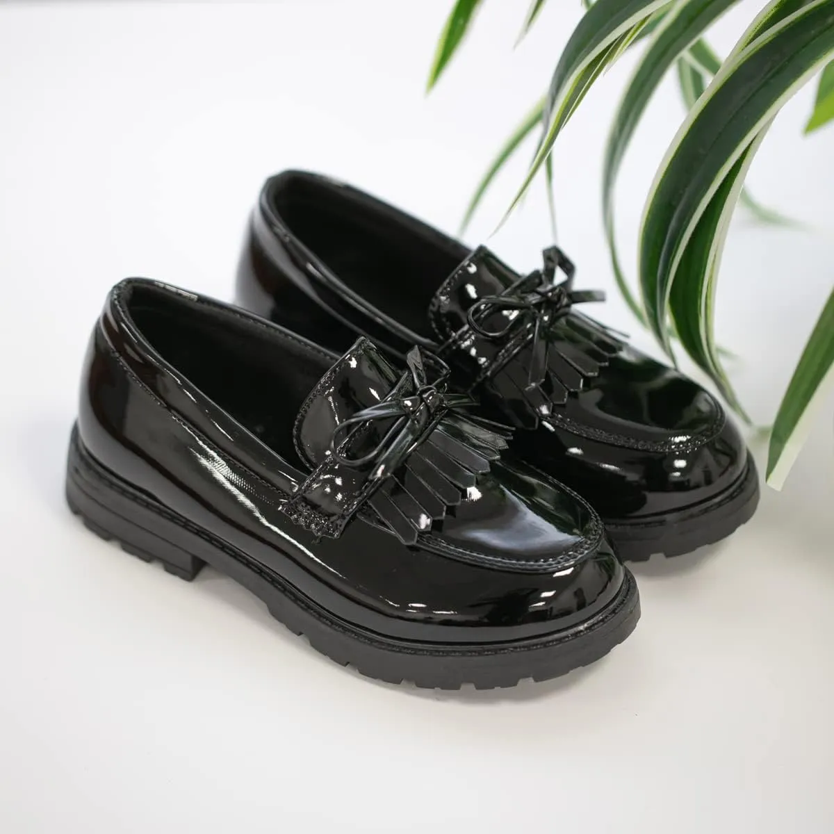 KIDSUN Toddler Boy’s Girl’s Dress Shoes Comfort Lace-Up Oxford School Uniform Shoes Loafer Flats (Toddler/Little Kid) E-Black