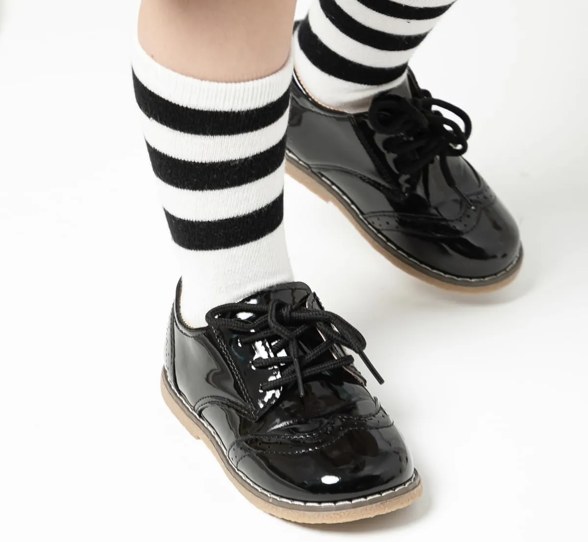 KIDSUN Toddler Boy’s Girl’s Dress Shoes Comfort Lace-Up Oxford School Uniform Shoes Loafer Flats (Toddler/Little Kid) E-Black