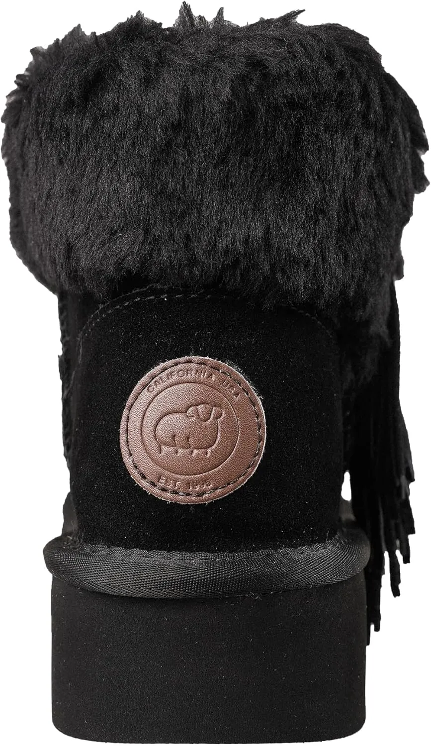 Lamo Women's Amari Platform Boots - Stylish Suede with Faux Fur Lining, Australian Sheepskin Insole, NeverWet Technology, and 1.5" Rubberlon Outsole - Premium Winter Footwear
