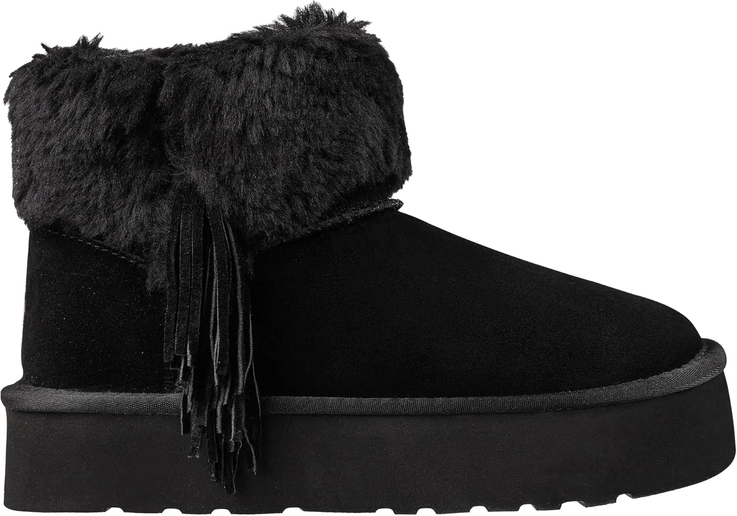 Lamo Women's Amari Platform Boots - Stylish Suede with Faux Fur Lining, Australian Sheepskin Insole, NeverWet Technology, and 1.5" Rubberlon Outsole - Premium Winter Footwear