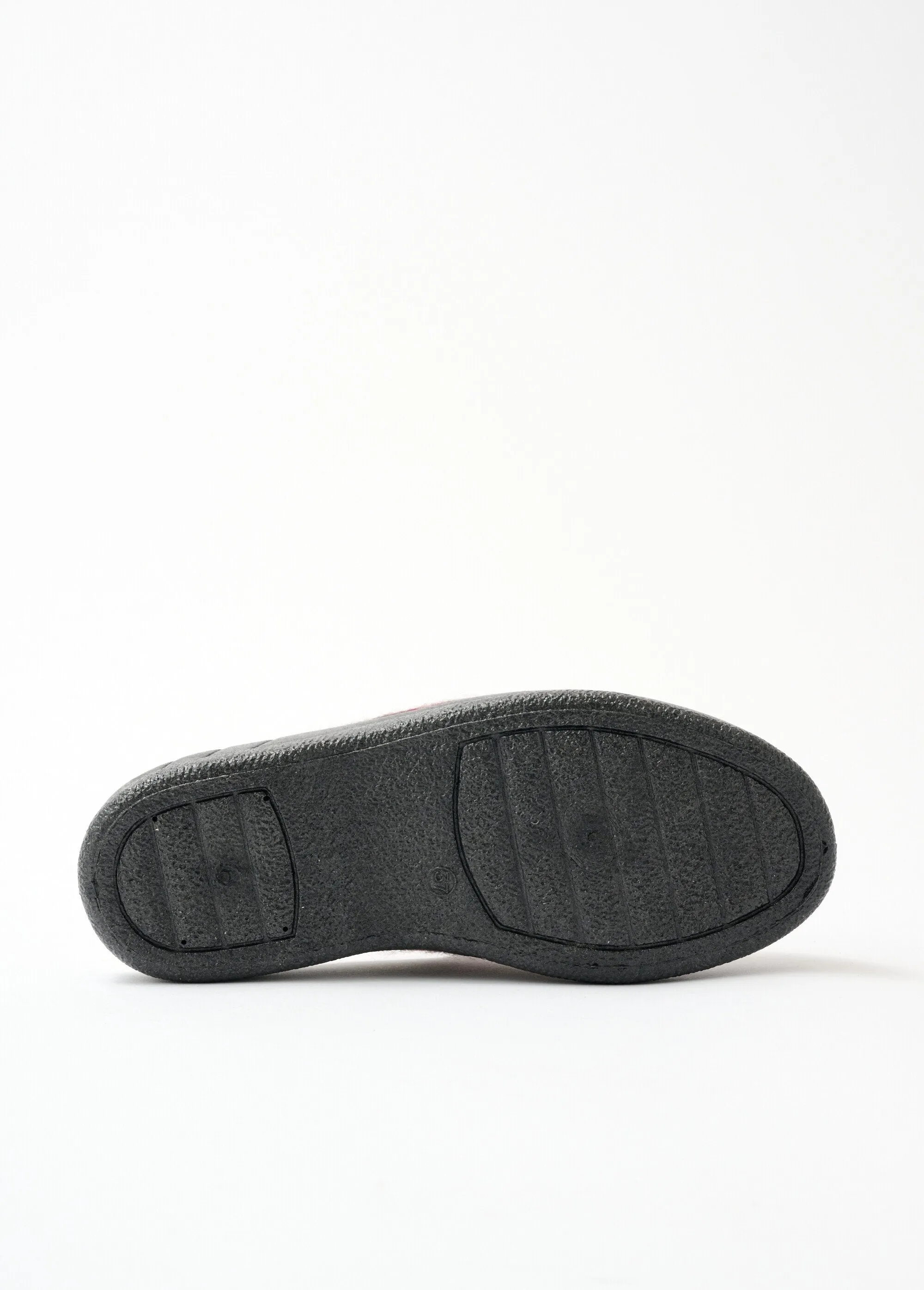 Large width wool-lined mule slipper