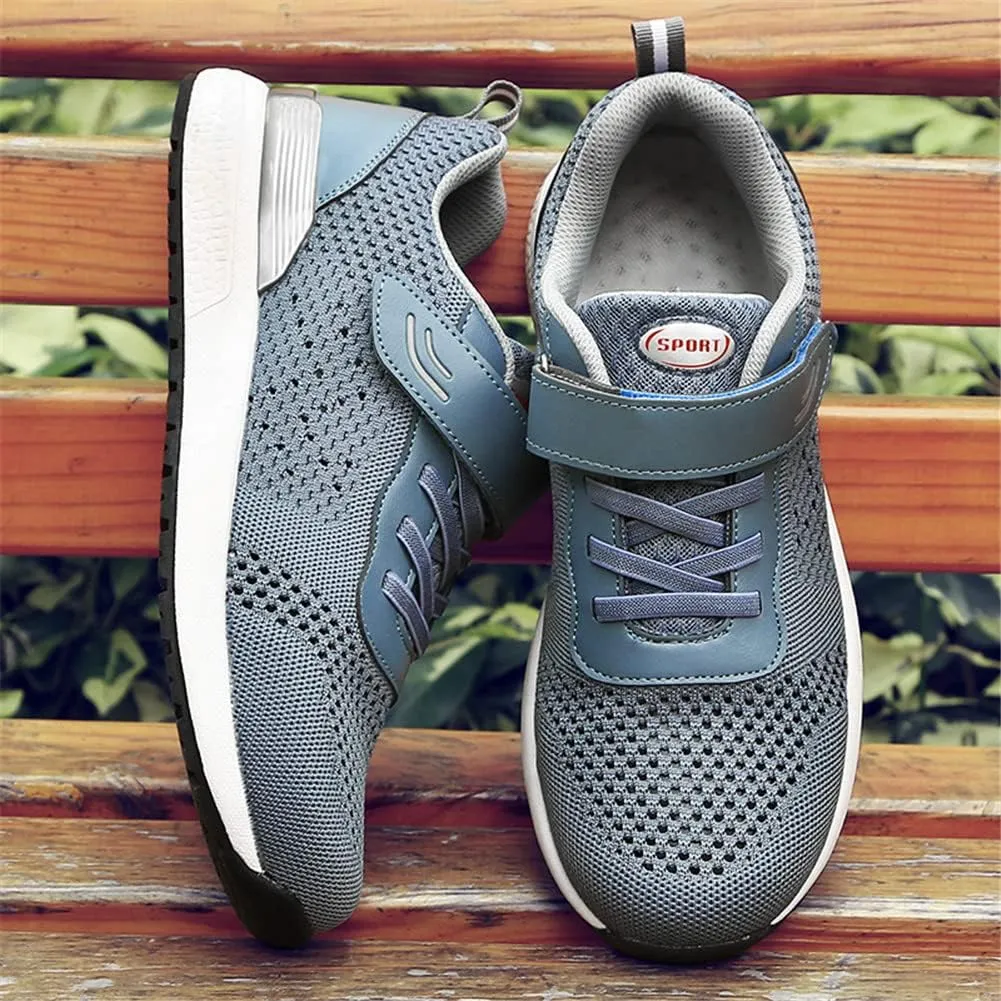 LEADER SHOW Men's Casual Elderly Safety Walking Shoes Light Weight Strap Comfort Sneakers