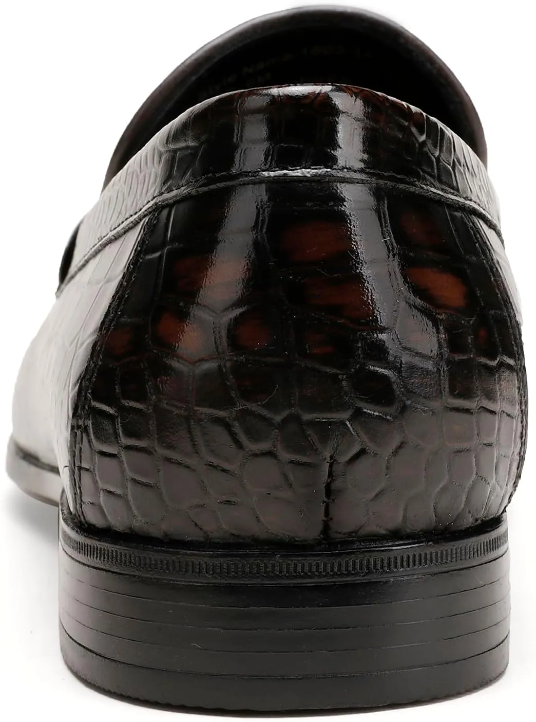 Leather Classic Tassels Loafer for Mens, Fashion Alligator Printed Tassel Dress Shoes Business Wedding Slip-on Penny Loafer Party Shoes for Men