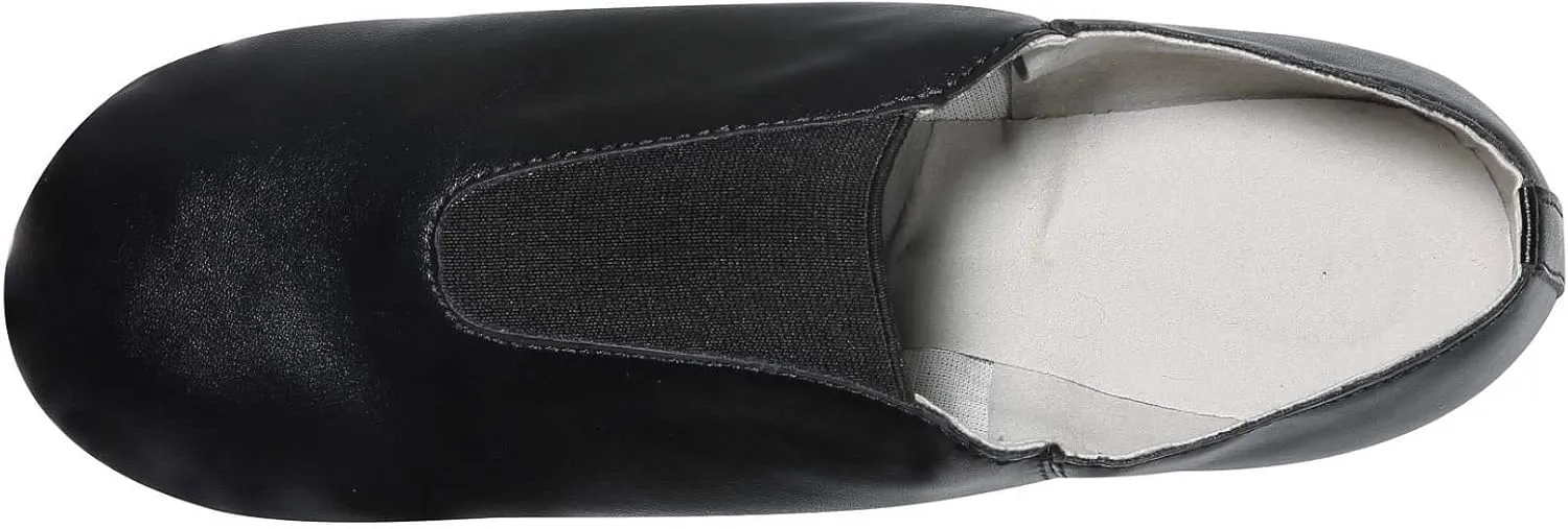 Linodes PU Leather Jazz Shoe Slip On Dance Shoes with Up Elastic for Girls and Boys (Toddler/Little Kid/Big Kid)