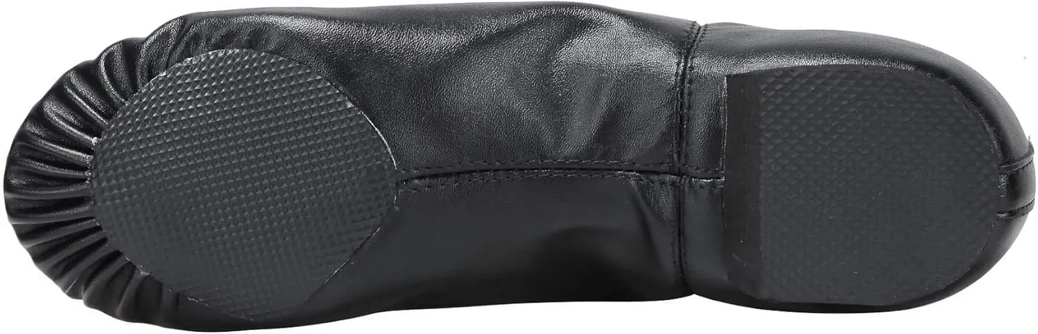 Linodes PU Leather Jazz Shoe Slip On Dance Shoes with Up Elastic for Girls and Boys (Toddler/Little Kid/Big Kid)