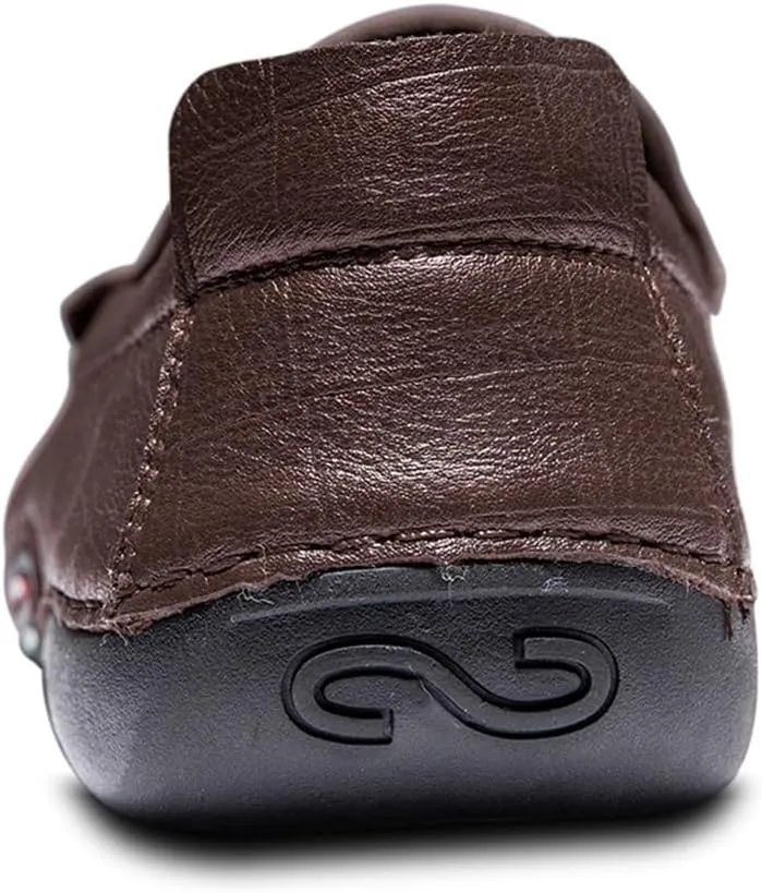 Loafers for Men Genuine Leather Stitching Detailed Round Toe Anti-Slip Fashion Slip On Flexible Comfortable Party