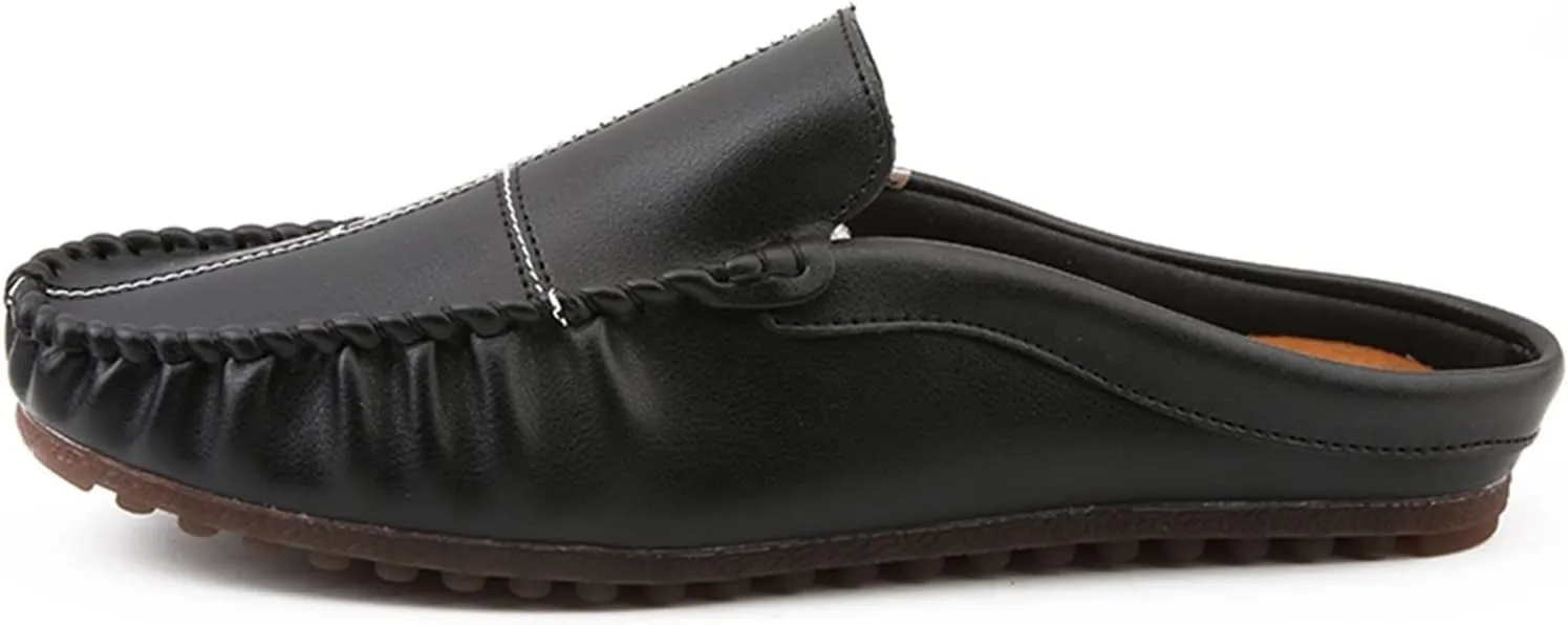 Loafers for Men Stitching Details Backless Moccasins Shoes Vegan Leather Comfortable Flexible Resistant Wedding Walking Slip On