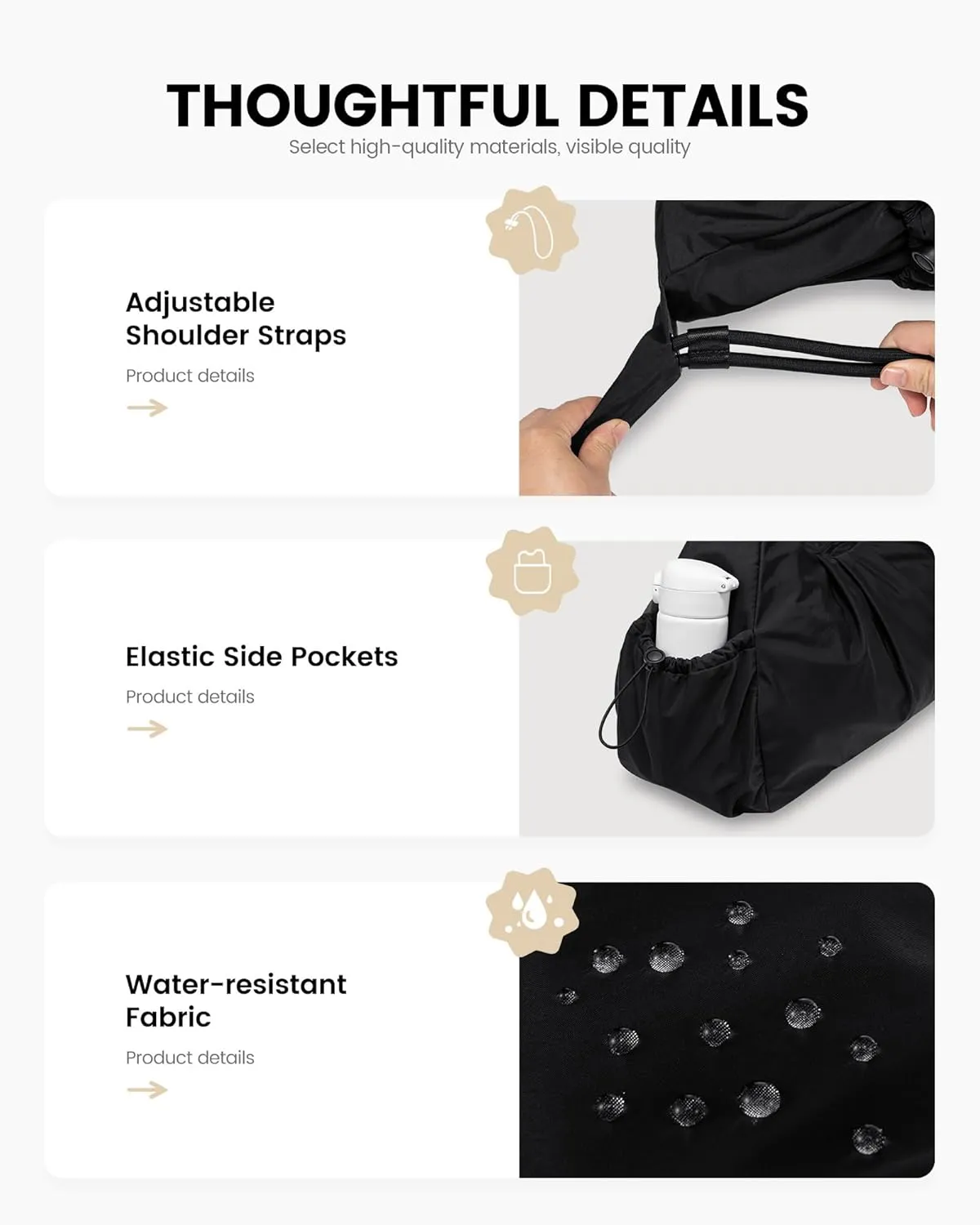 LOVEVOOK Gym Duffel Bag for Women, Weekender Overnight Bag with Wet Pocket, Workout Dance Bag, Sports Tote Bags with Hidden Yoga Mat Holder- Black