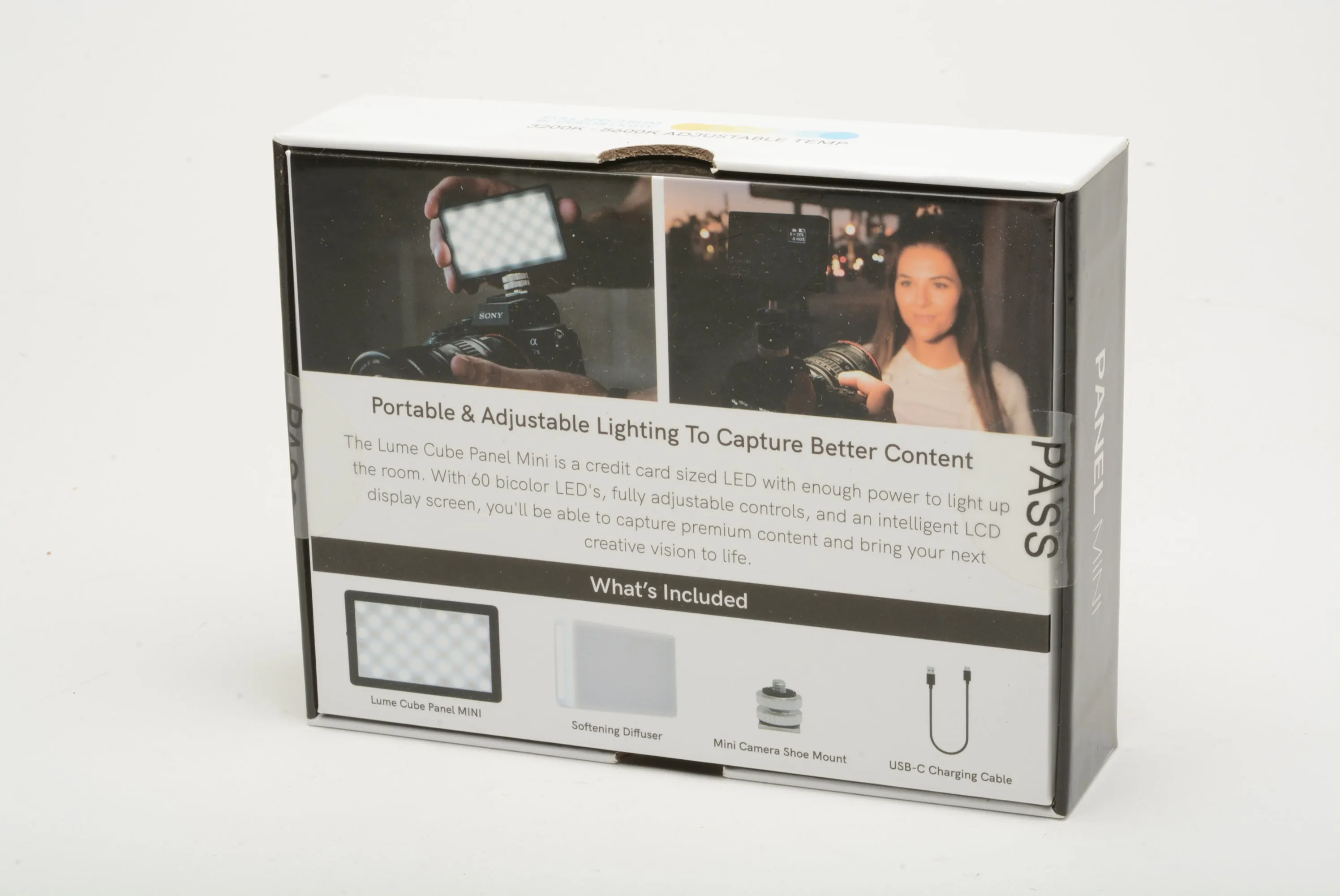 Lume Cube Bicolor Panel Mini LED Light for Professional DSLR Cameras, New