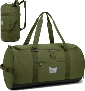 Lyweem Travel Duffel Bag for Men Duffle Bag Large Size for Women Weekender Overnight with Shoes Compartment Multifunctional Gym Bags 60L, Green