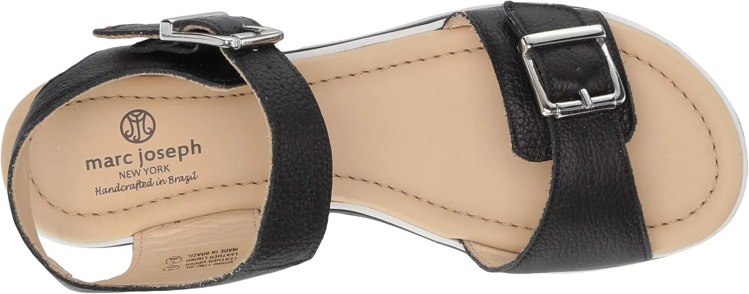 Marc Joseph New York Unisex-Child Kids Boys/Girls Leather Made in Brazil Buckle Sandal Loafer
