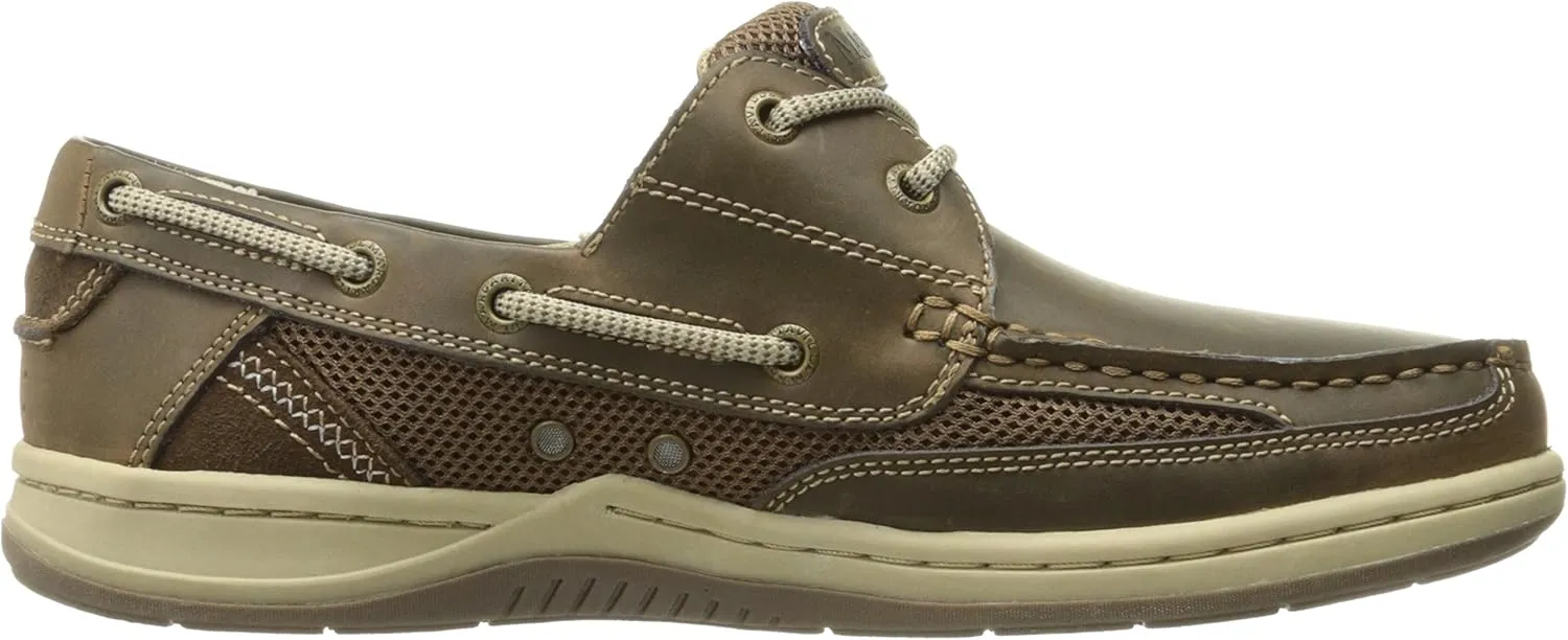 Margaritaville Mens Anchor Lace Boat Shoe, Light Tan, 9.5 US