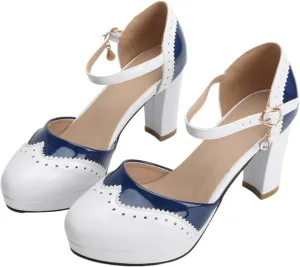 Mary Janes for Women Platform Heels Bow Kawaii Shoes Vintage Dress Pumps