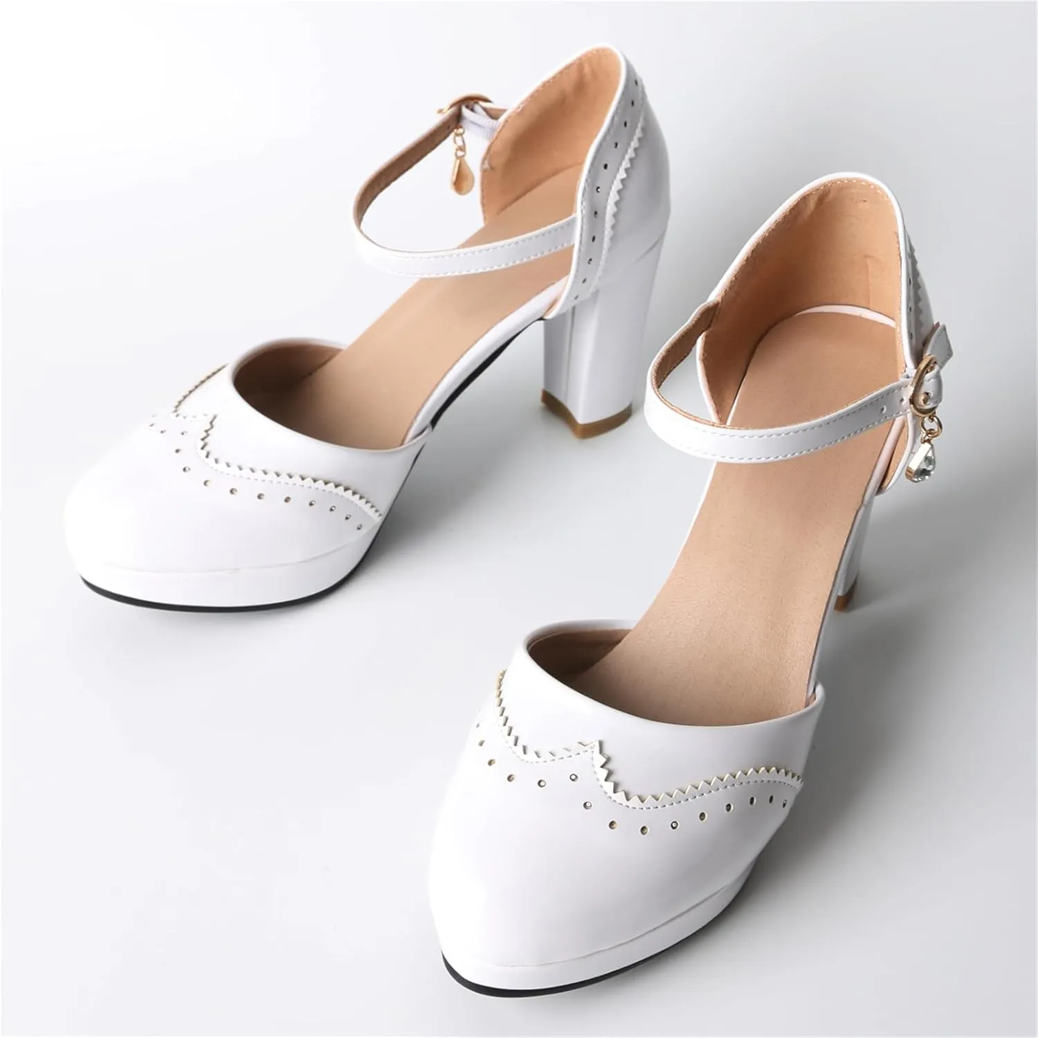 Mary Janes for Women Platform Heels Bow Kawaii Shoes Vintage Dress Pumps