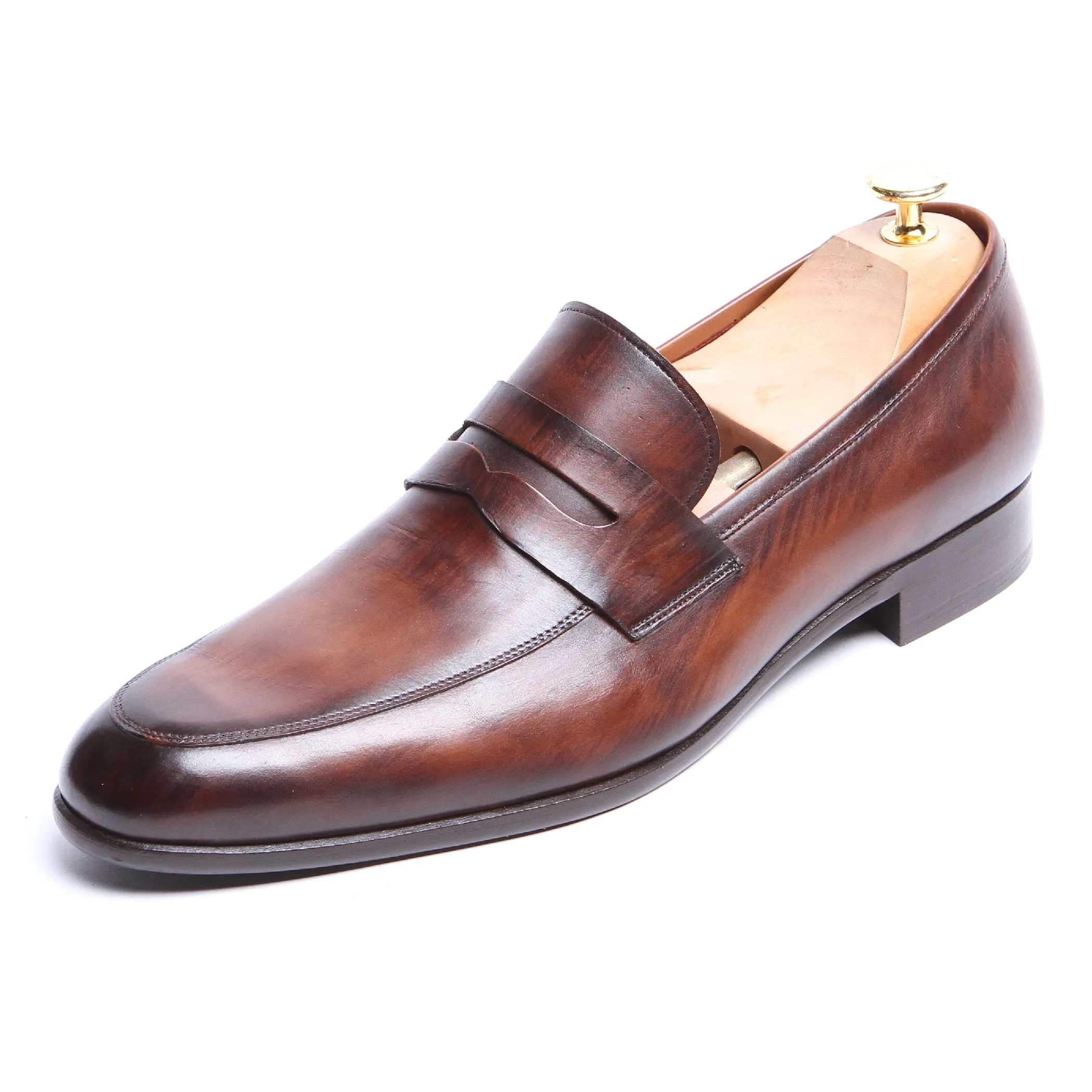 Masterpiece Penny Loafer - Tobacco (Calfskin)