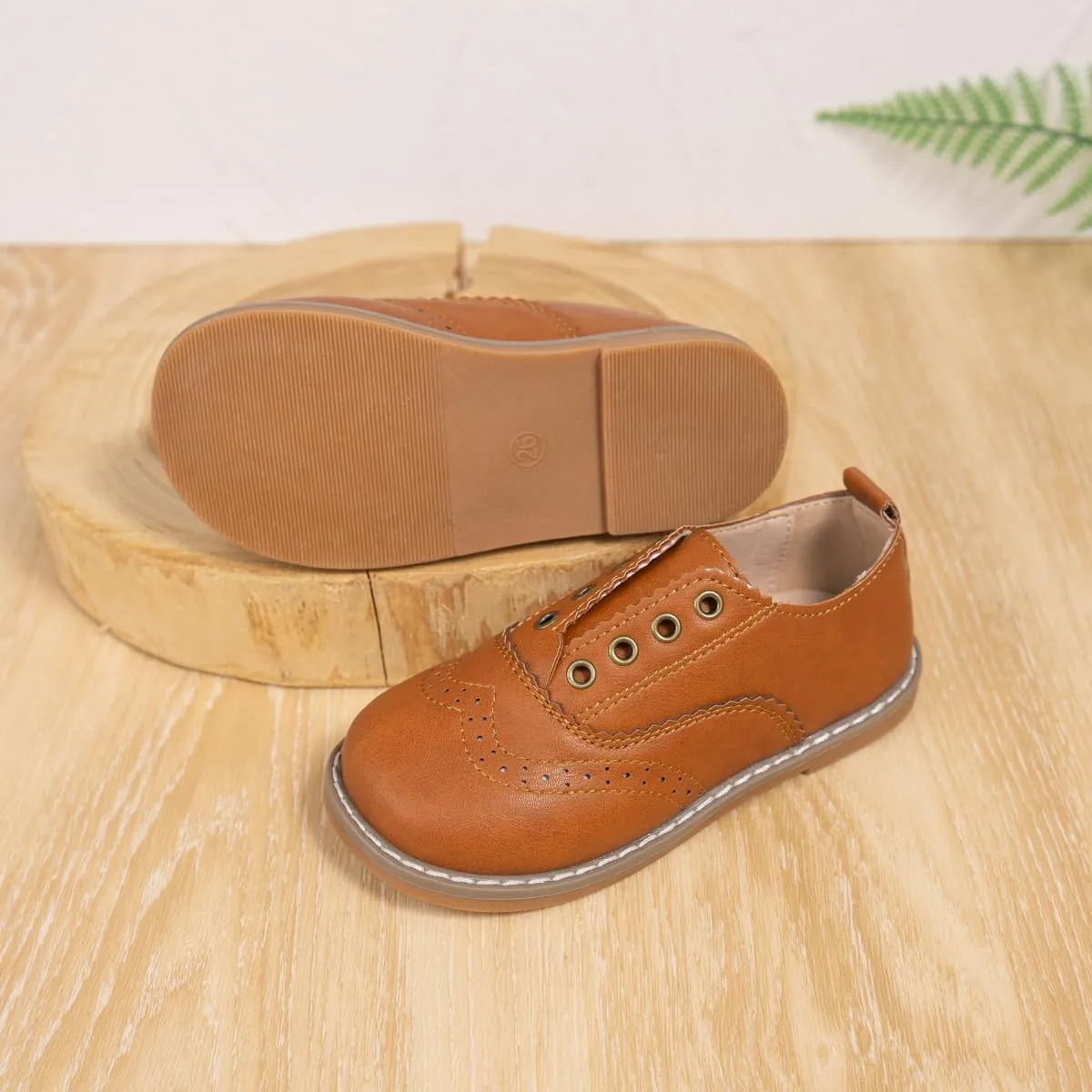 Meckior Toddler Boys Girls Dress Shoes Little Kid Oxford Shoes Wedding Church Dress Shoes PU Leather Lace Up School Uniform Loafer Flats