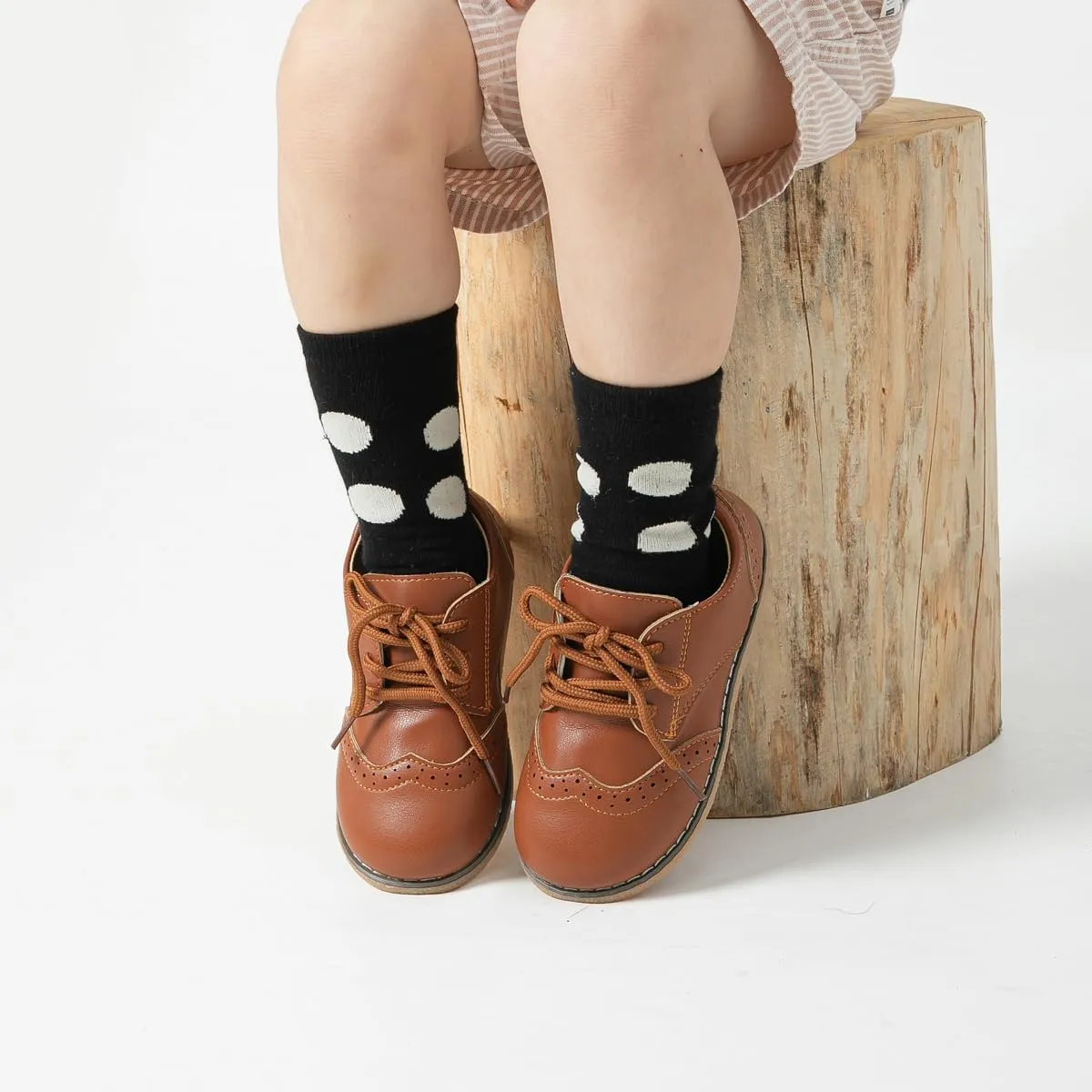 Meckior Toddler Boys Girls Dress Shoes Little Kid Oxford Shoes Wedding Church Dress Shoes PU Leather Lace Up School Uniform Loafer Flats