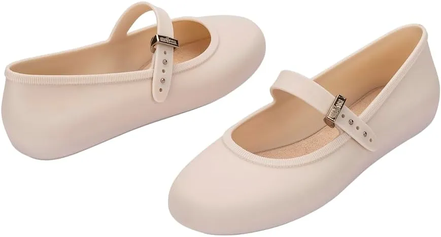 Melissa Soft Ballerina Collection - Seasonless Flats for Women - Classic Ballet Style with Adjustable Strap - Light-as-Air PVC Construction - Soft Foam Insole - Bubblegum Scent
