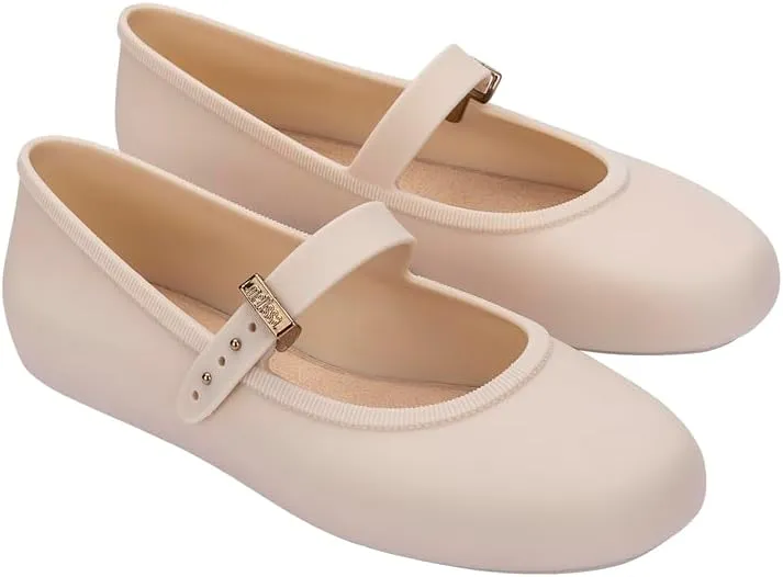 Melissa Soft Ballerina Collection - Seasonless Flats for Women - Classic Ballet Style with Adjustable Strap - Light-as-Air PVC Construction - Soft Foam Insole - Bubblegum Scent