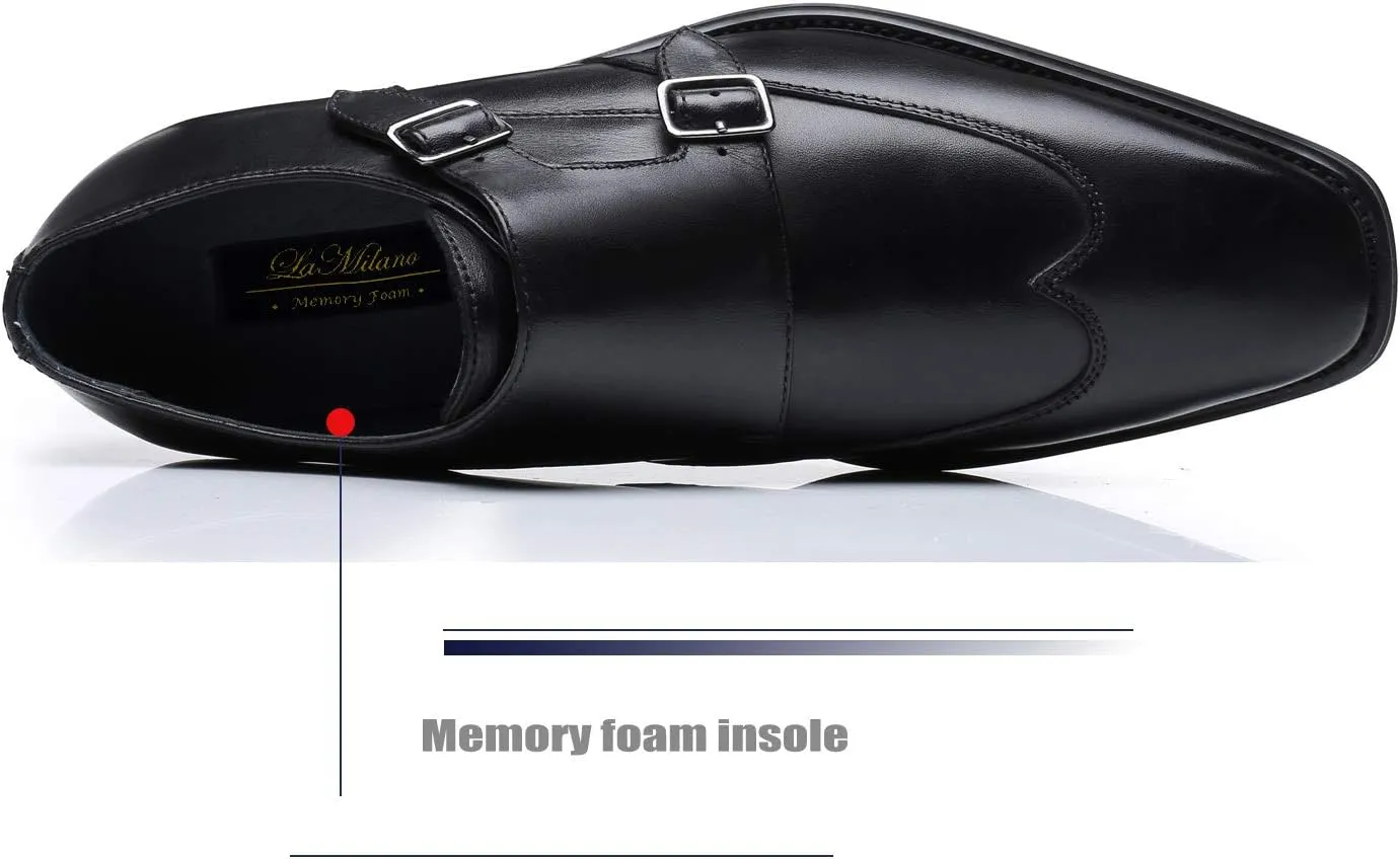 Men Dress Shoes Lace Up Oxford Classic Plain Toe Modern Formal Leather Shoes for Men