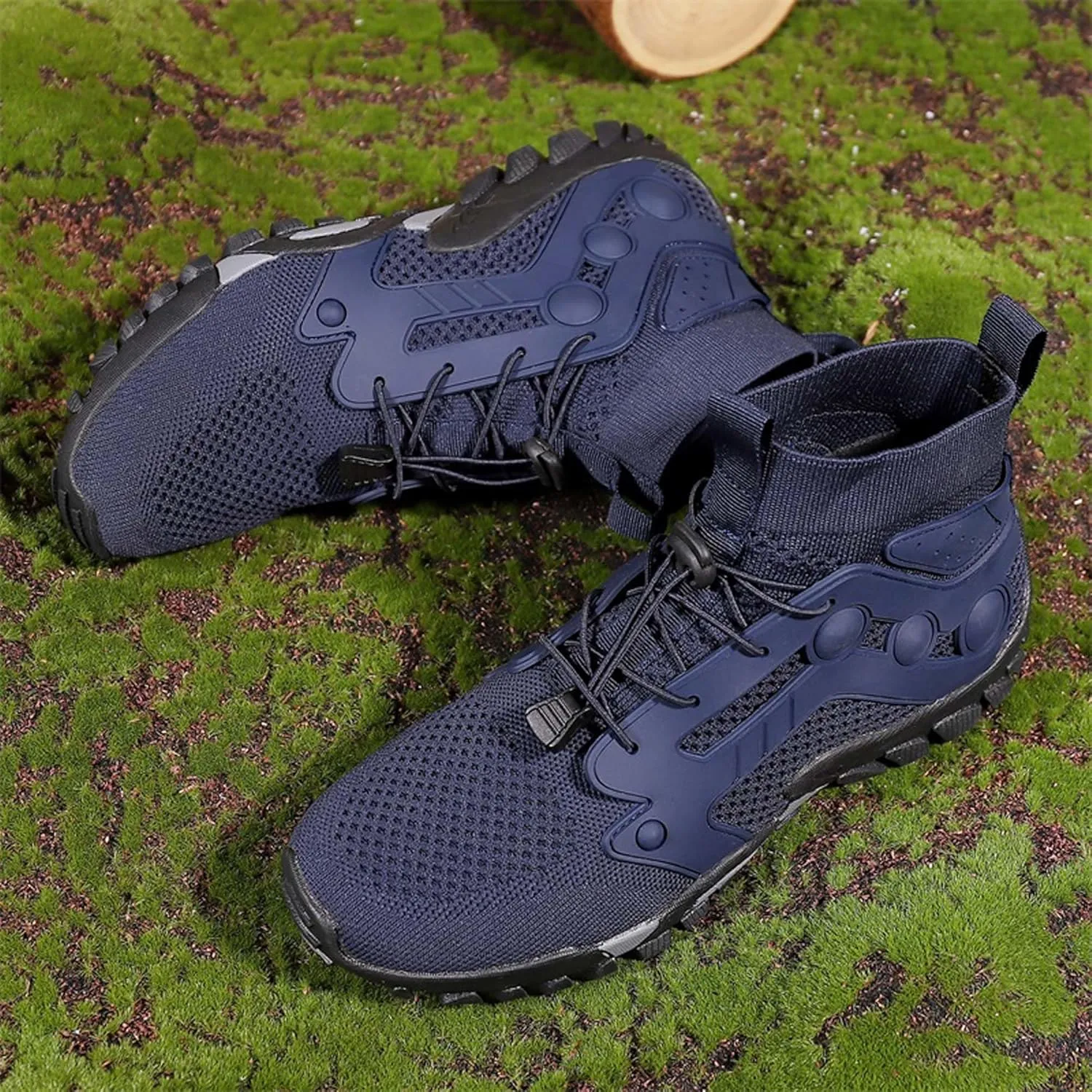 Men's Anti-Slip Climbing Shoes Breathable Lightweight Sports Barefoot Hiking Shoes Quick-Drying Mesh Sports Water Shoes Outdoor Camping Adventure Travel Backpacking Shoes-5-14 US Size