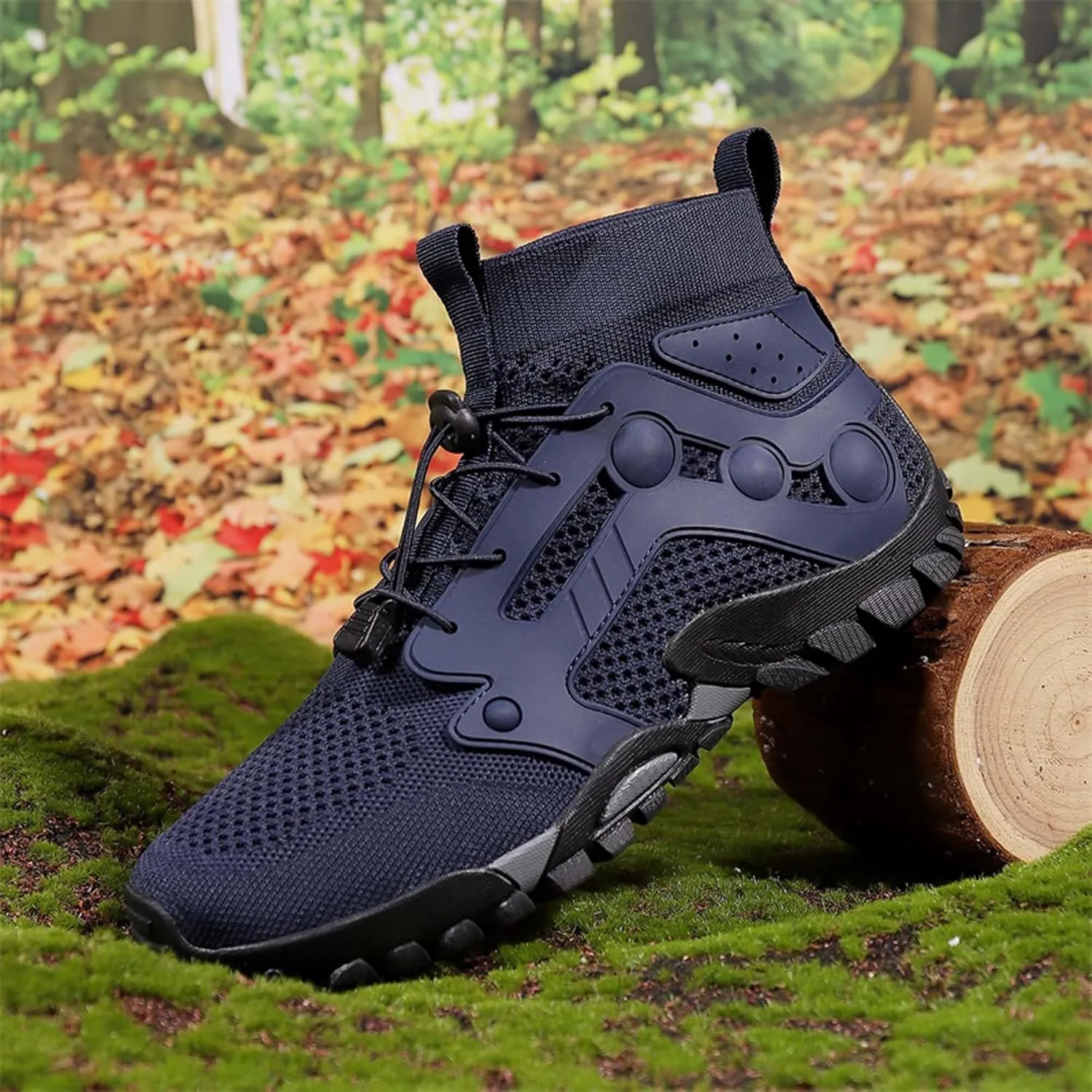 Men's Anti-Slip Climbing Shoes Breathable Lightweight Sports Barefoot Hiking Shoes Quick-Drying Mesh Sports Water Shoes Outdoor Camping Adventure Travel Backpacking Shoes-5-14 US Size