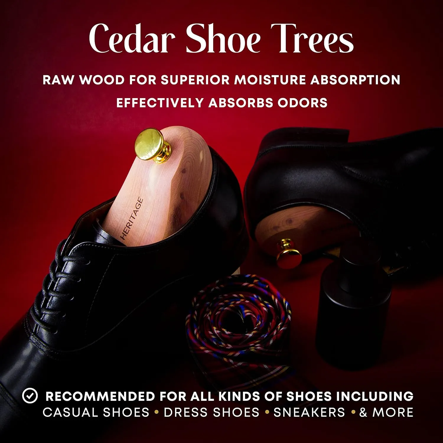 Men's Cedar Shoe Trees - Ultimate Edition - VALUE-PACK - Grown In USA
