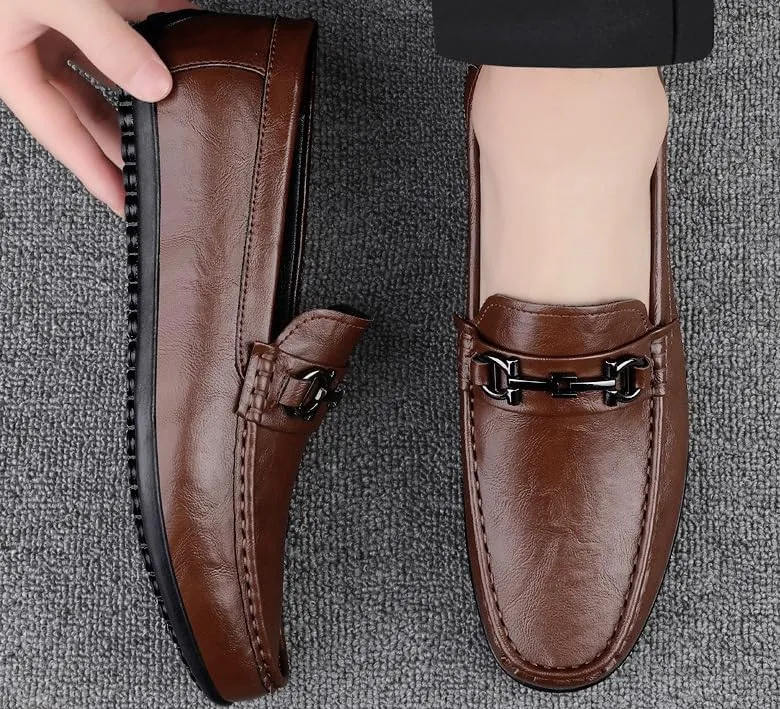 Men's Classic Slip On Pointed Toe Formal Business Oxfords Shoes Mens Comfortable Tuxedo Derby Shoes for Men