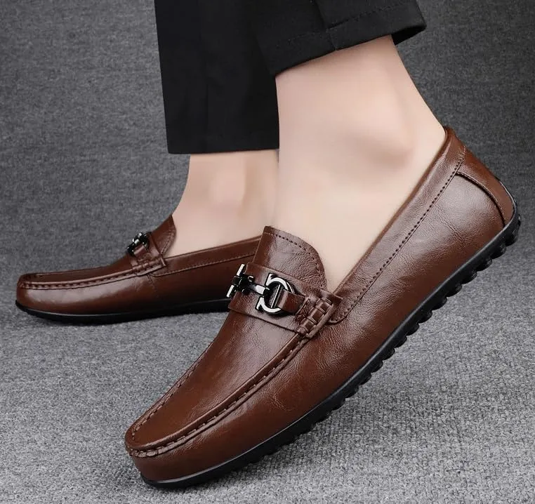 Men's Classic Slip On Pointed Toe Formal Business Oxfords Shoes Mens Comfortable Tuxedo Derby Shoes for Men
