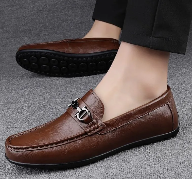 Men's Classic Slip On Pointed Toe Formal Business Oxfords Shoes Mens Comfortable Tuxedo Derby Shoes for Men