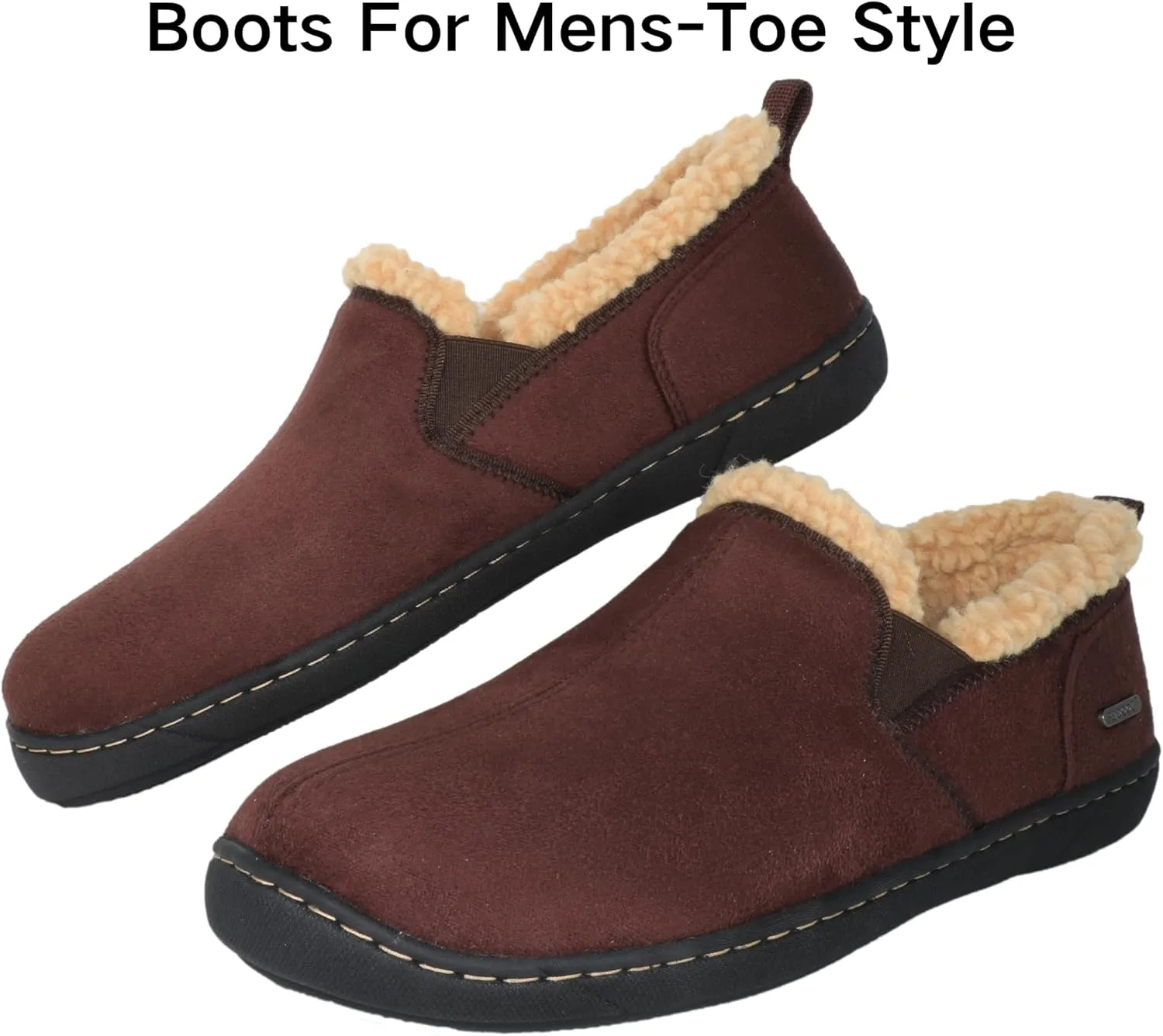 Men's Comfort Slippers,Memory Foam Loafer Shoes with Wool Blend Lining