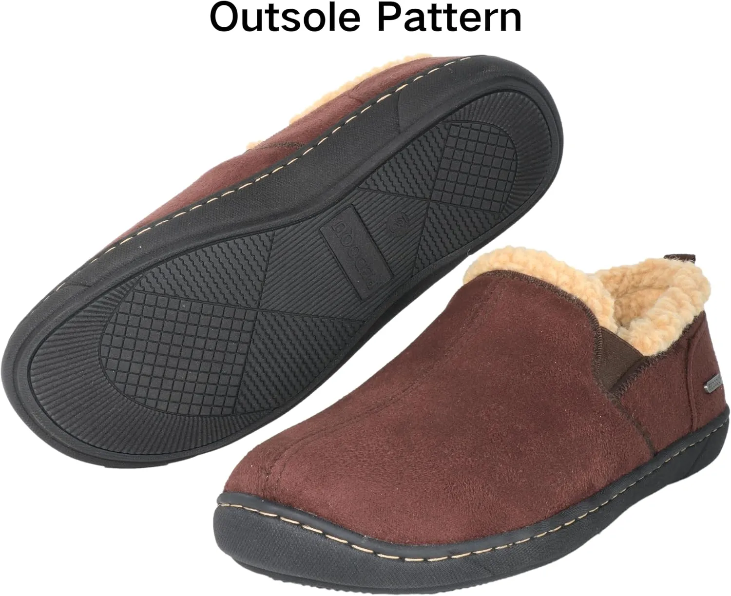 Men's Comfort Slippers,Memory Foam Loafer Shoes with Wool Blend Lining