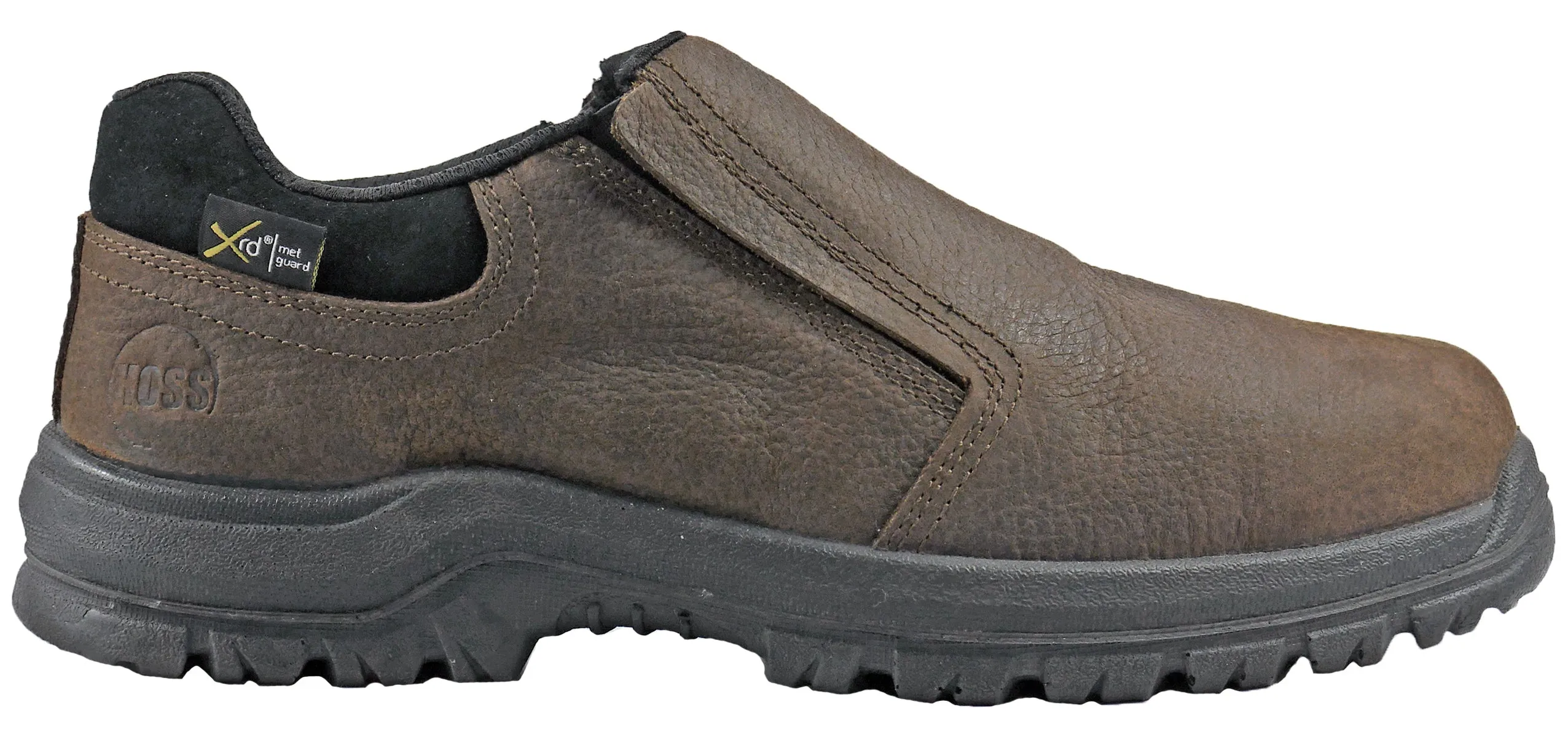 Men's Hoss Worker Brown, EH, SR, Slip On Met Guard Composite Toe Shoe